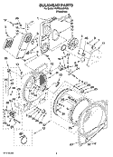 BULKHEAD PARTS, OPTIONAL PARTS (NOT INCLUDED) Diagram and Parts List for YWED6600VW0  Whirlpool Dryer