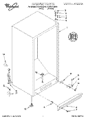 CABINET, LIT/OPTIONAL Diagram and Parts List for EV200NXEW01  Whirlpool Freezer