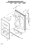 REFRIGERATOR DOOR PARTS Diagram and Parts List for GT1SHWXPT00  Whirlpool Refrigerator