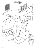UNIT Diagram and Parts List for RT21LMXJW01  Roper Refrigerator