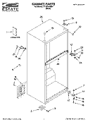 CABINET PARTS Diagram and Parts List for TT18TKXSB01  Estate Refrigerator