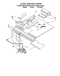 LATCH AND VENT Diagram and Parts List for KEBS177YAL0  KitchenAid Wall Oven