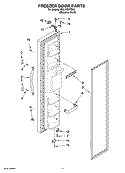 FREEZER DOOR PARTS Diagram and Parts List for ED2JVEXTS00  Whirlpool Refrigerator