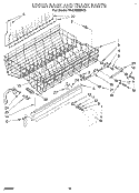 UPPER RACK AND TRACK Diagram and Parts List for KUDS230Y2  KitchenAid Dishwasher