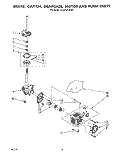 BRAKE, CLUTCH, GEARCASE, MOTOR AND PUMP Diagram and Parts List for GCA2701XSW0  Whirlpool Washer