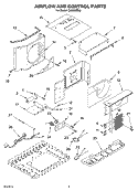 AIR FLOW AND CONTROL Diagram and Parts List for CAH8WRL0  Crosley Air Conditioner