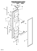 FREEZER DOOR PARTS Diagram and Parts List for CS25AFXKQ05  Crosley Refrigerator