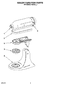 COLOR VARIATION PARTS Diagram and Parts List for KSM120ER0  KitchenAid Mixer