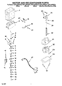 MOTOR AND ICE CONTAINER PARTS Diagram and Parts List for KSRL25FRWH04  KitchenAid Refrigerator