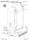 CABINET Diagram and Parts List for KSRS22KGWH00  KitchenAid Refrigerator