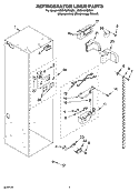 REFRIGERATOR LINER PARTS Diagram and Parts List for KSSV42FMS01  KitchenAid Refrigerator
