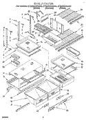 SHELF, LIT/OPTIONAL Diagram and Parts List for ET22DKXAW03  Whirlpool Refrigerator