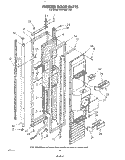 FREEZER DOOR Diagram and Parts List for KSRF36DTX00  KitchenAid Refrigerator