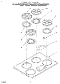 COOKTOP PARTS Diagram and Parts List for KGCS100SBC3  KitchenAid Cooktop