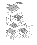 SHELF Diagram and Parts List for EHT161AKWR1  Whirlpool Refrigerator