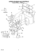 UPPER HOUSING AND CONTROLS Diagram and Parts List for 4KPES100PM1  KitchenAid Coffee Maker