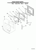 OVEN DOOR PARTS Diagram and Parts List for RBS275PVQ00  Whirlpool Wall Oven