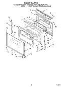 DOOR Diagram and Parts List for SF379LEKW0  Whirlpool Range