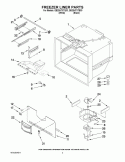 FREEZER LINER PARTS Diagram and Parts List for GB2SHTXTB03  Whirlpool Refrigerator