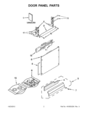DOOR PANEL PARTS Diagram and Parts List for KUDE48FXPA5  KitchenAid Dishwasher