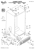 CABINET, LITERATURE Diagram and Parts List for GD2SHGXLQ01  Whirlpool Refrigerator
