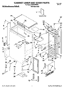 CABINET LINER AND DOOR PARTS Diagram and Parts List for KUIC15NRTS1  KitchenAid Ice Maker
