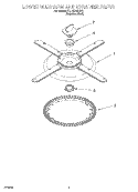 LOWER WASHARM & STRAINER Diagram and Parts List for KUDC24SESS4  KitchenAid Dishwasher
