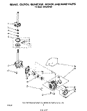 BRAKE, CLUTCH, GEARCASE, MOTOR AND PUMP Diagram and Parts List for LA5530XPW0  Whirlpool Washer