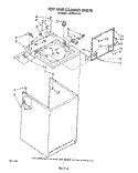 TOP AND CABINET , LITERATURE AND OPTIONAL Diagram and Parts List for LA8580XWG1  Whirlpool Washer