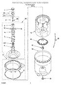 AGITATOR, BASKET AND TUB PARTS Diagram and Parts List for IJ44001  Inglis Washer