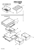 SHELF PARTS, OPTIONAL PARTS Diagram and Parts List for IR8GSMXRW01  Whirlpool Refrigerator