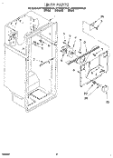 LINER Diagram and Parts List for KTRS25KDAL01  KitchenAid Refrigerator