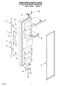 FREEZER DOOR Diagram and Parts List for 5VGS7SHGKT00  Whirlpool Refrigerator
