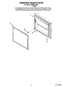 FREEZER DOOR PARTS Diagram and Parts List for KRFC90100B0  KitchenAid Refrigerator