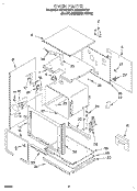 OVEN Diagram and Parts List for RB160PXBQ1  Whirlpool Wall Oven