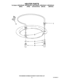 HEATER PARTS Diagram and Parts List for WDF310PAAT1  Whirlpool Dishwasher