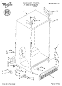 CABINET Diagram and Parts List for 7ED20TQXFW00  Whirlpool Refrigerator
