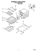INTERNAL OVEN PARTS Diagram and Parts List for YKDRP467RS00  KitchenAid Range