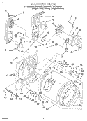 BULKHEAD Diagram and Parts List for LGQ8858JQ2  Whirlpool Dryer