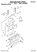 DOOR AND PANEL PARTS Diagram and Parts List for KUDI02CRWH2  KitchenAid Dishwasher