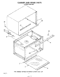 CABINET AND HINGE Diagram and Parts List for KCMS132S1  KitchenAid Microwave