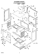 CHASSIS Diagram and Parts List for FGP305KN0  Roper Range