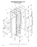 REFRIGERATOR DOOR Diagram and Parts List for KSRF26DTPL00  KitchenAid Refrigerator
