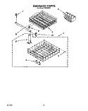 DISHRACK Diagram and Parts List for WU4300Y1  Roper Dishwasher