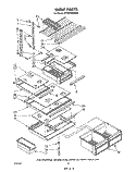 SHELF Diagram and Parts List for ET18PKXSW00  Whirlpool Refrigerator