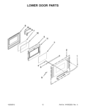 LOWER DOOR PARTS Diagram and Parts List for KERS507XSS02  KitchenAid Range