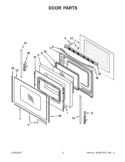 DOOR PARTS Diagram and Parts List for YWFC310S0BS0  Whirlpool Range