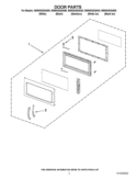DOOR PARTS Diagram and Parts List for WMH53520AS0  Whirlpool Microwave