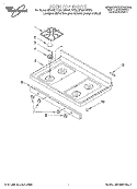 COOKTOP Diagram and Parts List for SF395LEEB0  Whirlpool Range