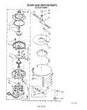 PUMP AND MOTOR Diagram and Parts List for WU4406V1  Roper Dishwasher